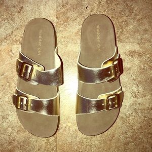 Nwot never been worn gold metallic sandels